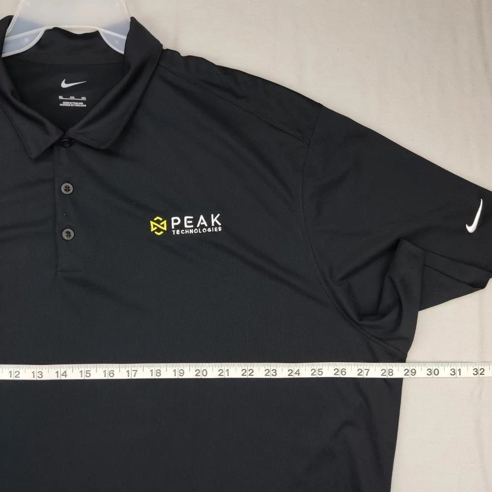 Nike Polo Shirt Mens‎ 3XL Black Peak Technologies Dri-FIT Short Sleeve Corporate